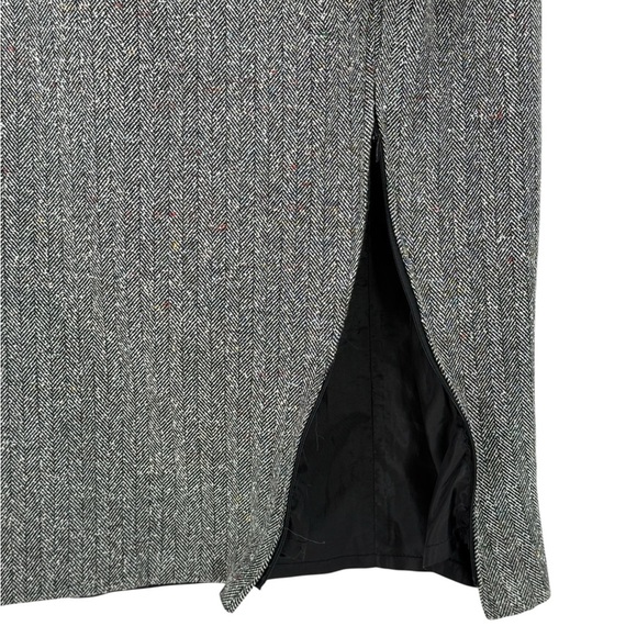 Sag Harbor Vintage 8P Pinup Wool Pencil Skirt Belt Adjustable Zipper Side Slit - Picture 6 of 10